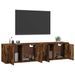 Meubles TV muraux 2 pcs chêne fumé 80x34,5x40 cm - Photo n°3