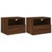 Meubles TV muraux 2 pcs chêne marron 40x30x30cm bois ingénierie - Photo n°1