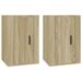 Meubles TV muraux 2 pcs Chêne sonoma 40x34,5x60 cm - Photo n°1