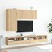 Meubles TV muraux 2 pcs chêne sonoma 60x30x30cm bois ingénierie - Photo n°4