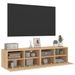 Meubles TV muraux 2 pcs chêne sonoma 60x30x30cm bois ingénierie - Photo n°5