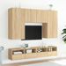 Meubles TV muraux 2 pcs chêne sonoma 80x30x30cm bois ingénierie - Photo n°4