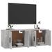 Meubles TV muraux 2 pcs gris béton 57x34,5x40 cm - Photo n°3