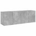 Meubles TV muraux 2 pcs gris béton 60x30x41 cm - Photo n°1