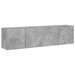 Meubles TV muraux 2 pcs gris béton 80x30x41 cm - Photo n°1