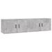 Meubles TV muraux 2 pcs gris béton 80x34,5x40 cm - Photo n°1