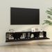 Meubles TV muraux 2 pcs noir 100x30x30 cm bois d'ingénierie - Photo n°3