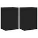 Meubles TV muraux 2 pcs noir 40,5x30x60 cm bois d'ingénierie - Photo n°1