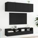 Meubles TV muraux 2 pcs noir 40x30x30 cm bois d'ingénierie - Photo n°4