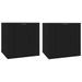 Meubles TV muraux 2 pcs Noir 40x34,5x40 cm - Photo n°2