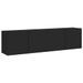 Meubles TV muraux 2 pcs noir 80x30x41 cm - Photo n°1