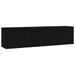 Meubles TV muraux 2 pcs noir 80x34,5x40 cm - Photo n°1