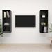 Meubles TV muraux 2 pcs Noir brillant - Photo n°2