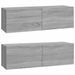 Meubles TV muraux 2pcs sonoma gris 100x30x30 cm bois ingénierie - Photo n°2