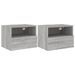 Meubles TV muraux 2pcs sonoma gris 40x30x30cm bois d'ingénierie - Photo n°1