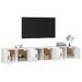 Meubles TV muraux 3 pcs blanc 80x34,5x40 cm - Photo n°3