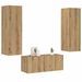 Meubles TV muraux 3 pcs chêne artisanal bois d'ingénierie - Photo n°1