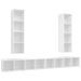 Meubles TV muraux 4 pcs Blanc - Photo n°1