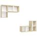 Meubles TV muraux 4 pcs Blanc et chêne sonoma 4 - Photo n°2