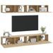 Meubles TV muraux 4 pcs chêne sonoma 100x30x30 cm - Photo n°3