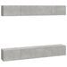 Meubles TV muraux 4 pcs Gris béton 100x30x30 cm - Photo n°2