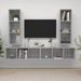 Meubles TV muraux 4 pcs Gris béton - Photo n°1