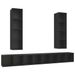 Meubles TV muraux 4 pcs Noir - Photo n°1
