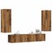 Meubles TV muraux 4 pcs vieux bois bois d'ingénierie - Photo n°1