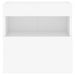 Meubles TV muraux avec lumières LED 2 pcs blanc 40x30x40 cm - Photo n°10