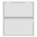 Meubles TV muraux avec lumières LED 2 pcs blanc 41x31x45 cm - Photo n°6