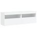 Meubles TV muraux avec lumières LED 2 pcs blanc 60x30x40 cm - Photo n°3