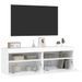 Meubles TV muraux avec lumières LED 2 pcs blanc 60x30x40 cm - Photo n°7