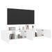 Meubles TV muraux avec lumières LED 2 pcs blanc 80x35x31 cm - Photo n°6