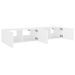 Meubles TV muraux avec lumières LED 2 pcs blanc 80x35x31 cm - Photo n°8