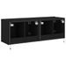 Meubles TV muraux avec lumières LED 2 pcs noir 60x35x41 cm - Photo n°11