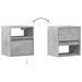 Meubles TV muraux et lumières LED 2 pcs gris béton 41x31x45 cm - Photo n°10