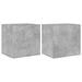 Meubles TV muraux et lumières LED 2pcs gris béton 40,5x35x40 cm - Photo n°1