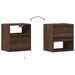 Meubles TV muraux lumières LED 2 pcs chêne marron 41x31x45 cm - Photo n°10