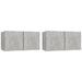 Meubles TV suspendus 2 pcs Gris béton 60x30x30 cm - Photo n°2