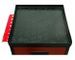 Mini servante sur roulettes 2 tiroirs métal noir et rouge Folia H 72 - Photo n°3