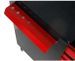 Mini servante sur roulettes 2 tiroirs métal noir et rouge Folia H 72 - Photo n°5