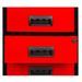 Mini servante sur roulettes 3 tiroirs métal noir et rouge Folia H 57 - Photo n°3