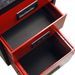 Mini servante sur roulettes 3 tiroirs métal noir et rouge Folia H 57 - Photo n°4