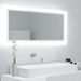 Miroir à LED de bain Blanc brillant 100x8,5x37 cm - Photo n°2