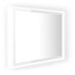 Miroir à LED de bain Blanc brillant 60x8,5x37 cm - Photo n°1