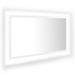 Miroir à LED de bain Blanc brillant 80x8,5x37 cm - Photo n°3