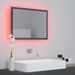 Miroir à LED de bain Gris brillant 60x8,5x37 cm - Photo n°5