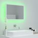 Miroir à LED de salle de bain Blanc 60x8,5x37 cm - Photo n°4
