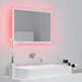 Miroir à LED de salle de bain Blanc 60x8,5x37 cm - Photo n°5