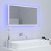 Miroir à LED de salle de bain Blanc 80x8,5x37 cm - Photo n°4
